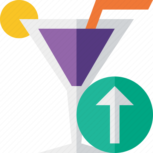 Alcohol, beverage, cocktail, drink, glass, upload, vacation icon - Download on Iconfinder