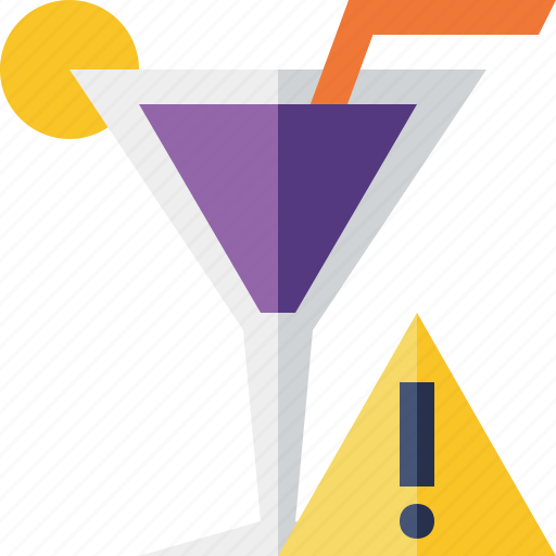 Alcohol, beverage, cocktail, drink, glass, vacation, warning icon - Download on Iconfinder