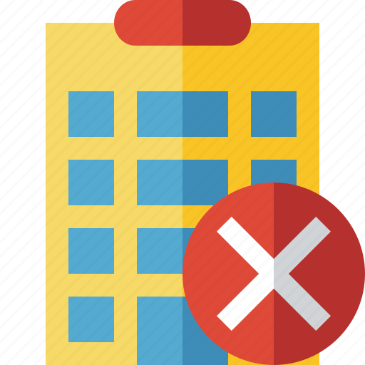 Building, cancel, city, hotel, office, travel, vacation icon - Download on Iconfinder