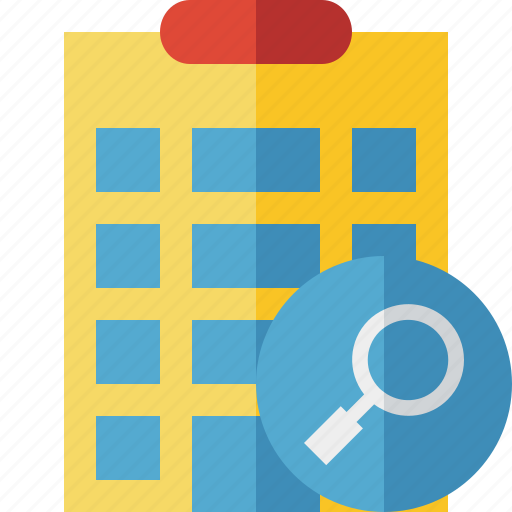 Building, city, hotel, office, search, travel, vacation icon - Download on Iconfinder