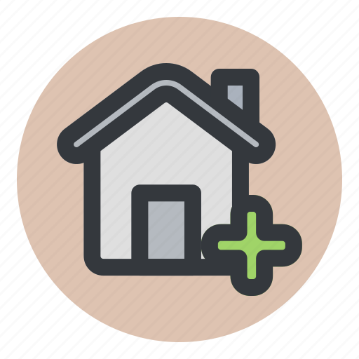 Add, home, plus, house, building, estate, modern icon - Download on Iconfinder