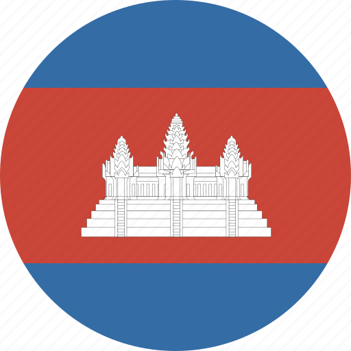 Cambodia, circle icon - Download on Iconfinder on Iconfinder