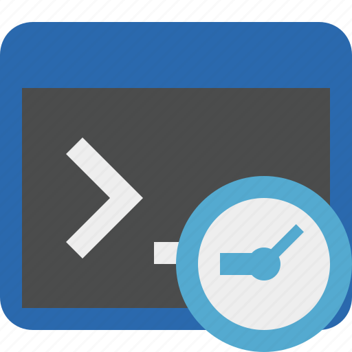 Clock, cmd, command, prompt, shell, terminal icon - Download on Iconfinder