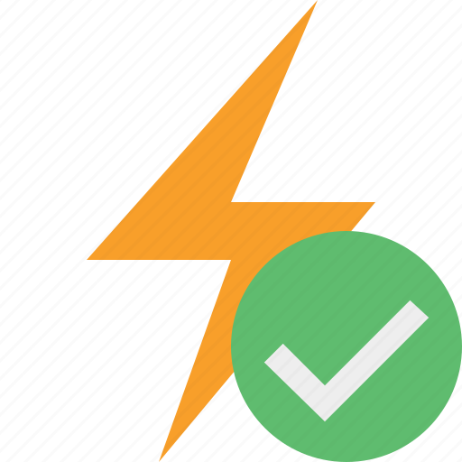 Charge, energy, flash, ok, power, thunder icon - Download on Iconfinder