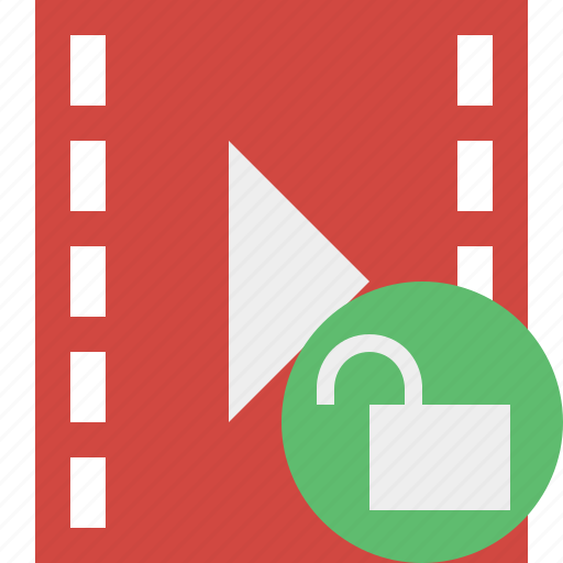 Cinema, film, media, movie, unlock, video icon - Download on Iconfinder