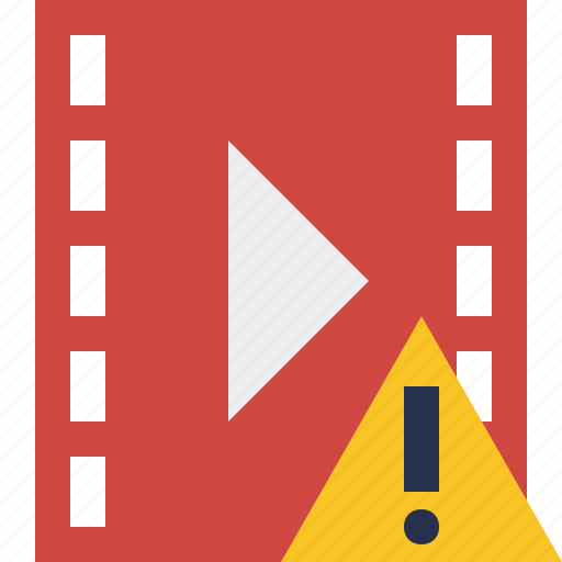Cinema, film, media, movie, video, warning icon - Download on Iconfinder
