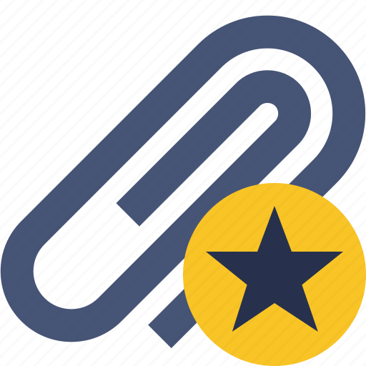 Attach, attachment, clip, paper, paperclip, star icon - Download on Iconfinder