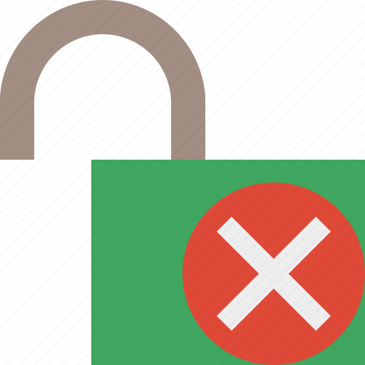 Cancel, unlock, access, password, protection, secure icon - Download on Iconfinder