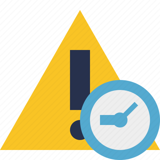 Clock, warning, alert, caution, error, exclamation icon - Download on Iconfinder