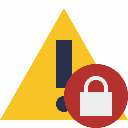 Lock, warning, alert, caution, error, exclamation icon - Download on Iconfinder