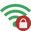 green, lock, connection, internet, wifi, wireless