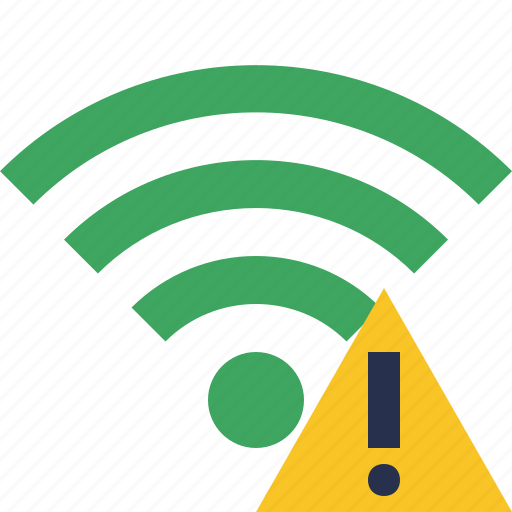 Green, warning, connection, internet, wifi, wireless icon - Download on Iconfinder