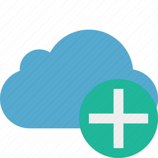 Add, blue, cloud, network, storage, weather icon - Download on Iconfinder
