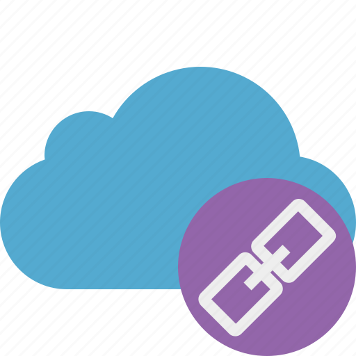 Blue, cloud, link, network, storage, weather icon - Download on Iconfinder