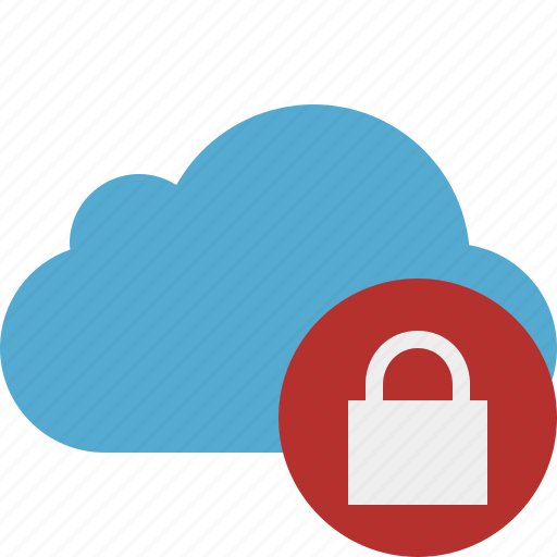 Blue, cloud, lock, network, storage, weather icon - Download on Iconfinder