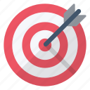 arrow, objective, red, target, white, center, sign