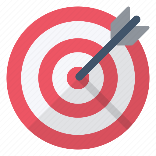 Arrow, objective, red, target, white, center, sign icon - Download on Iconfinder