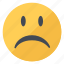 disappointed, emoticon, sad, unhappy, yellow, emoji, smiley 