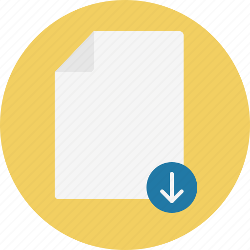 Arrow, doc, document, download, file icon - Download on Iconfinder
