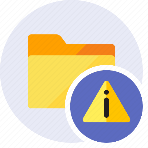 Alert, folder, info, attention, danger, information, warning icon - Download on Iconfinder