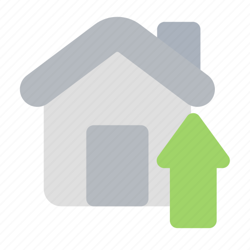 Upgrade, home, house, building, modern, housing, up arrow icon - Download on Iconfinder