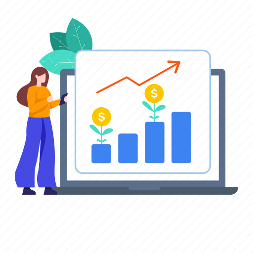 Business, data visualization, financial management, growth, growth diagram, investment growth, statistics illustration - Download on Iconfinder