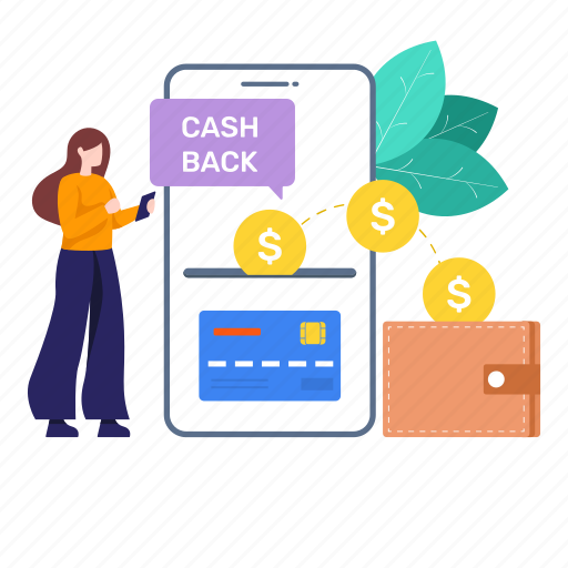 Cash rebate, cashback, moneback, payment return, repayment illustration - Download on Iconfinder