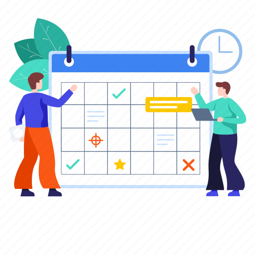 Almanac, calendar, planning, reminder, schedule, schedule planning, timetable illustration - Download on Iconfinder