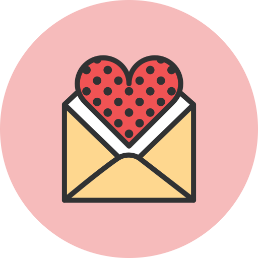 Dots, heart, mail, romance, valentines icon - Free download