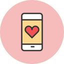 heart, smartphone