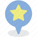 direction, favorite, location, map, map marker, star 