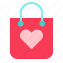 bag, heart, love, shoping, valentine