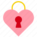 heart, key, lock, love, valentine