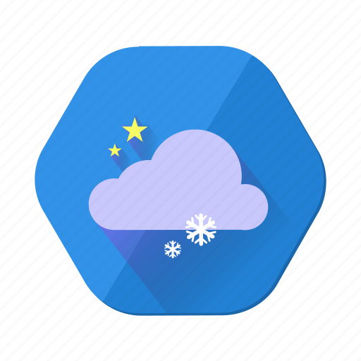 Cloud, snowfall, star, forecast, night, weather, winter icon - Download on Iconfinder