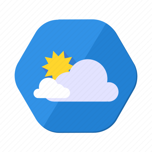 Cloudy, sun, clouds, day, forecast, sky, weather icon - Download on Iconfinder