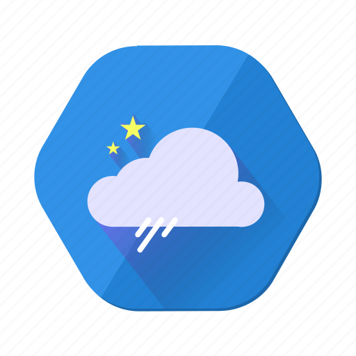 Rain, shower, star, cloud, forecast, night, weather icon - Download on Iconfinder