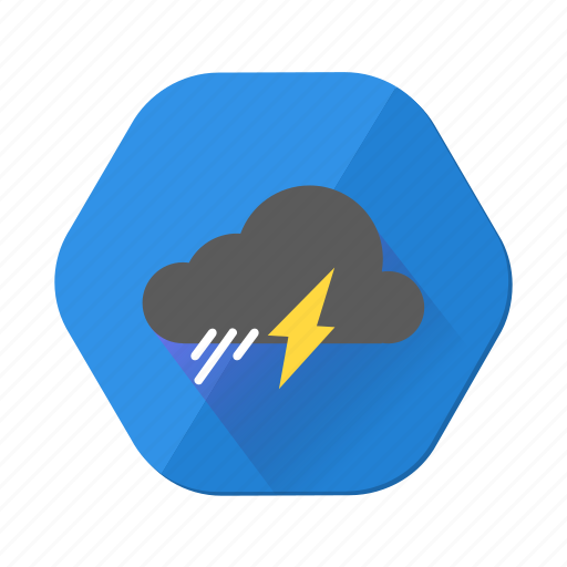 Lightning, rain, shower, forecast, light, thunder, weather icon - Download on Iconfinder