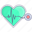 medical, heart, beat, stethoscope 