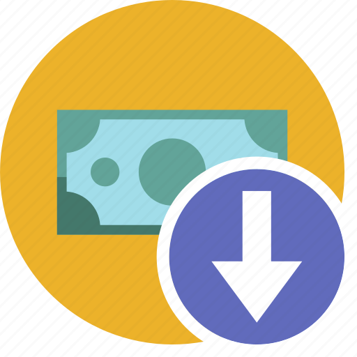 Cash, commerce, currency, dollar, down, money icon - Download on Iconfinder