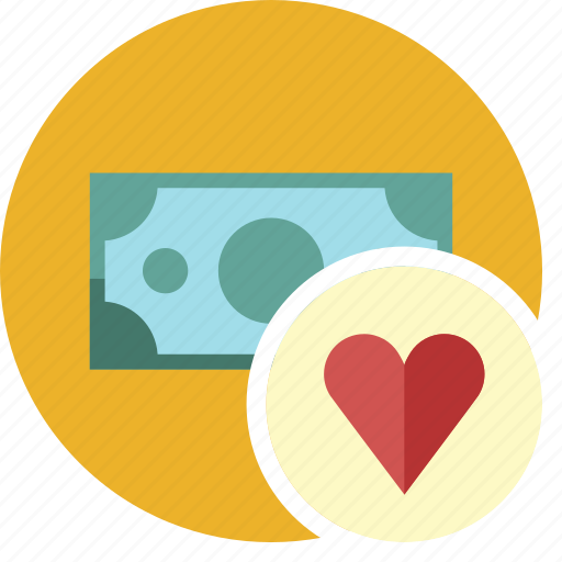 Cash, commerce, currency, dollar, favorite, heart, money icon - Download on Iconfinder