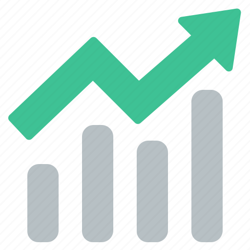 Reports, graph, increase, inventment, stats, trending, upward icon - Download on Iconfinder