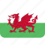 wales, round, rectangle 
