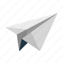 email, message, send, paper plane
