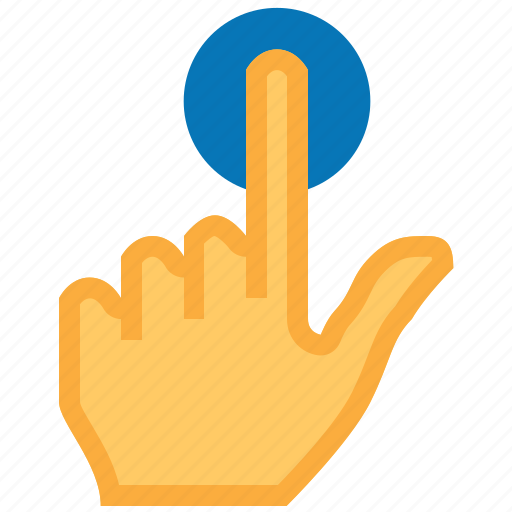 Finger, point, touch, click, cursor, index pointer, press button icon - Download on Iconfinder