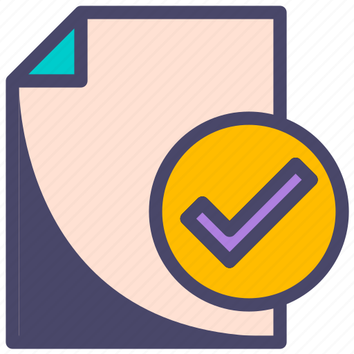 Approved, check, document, file icon - Download on Iconfinder