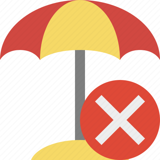 Beach, cancel, summer, sun, travel, umbrella, vacation icon - Download on Iconfinder
