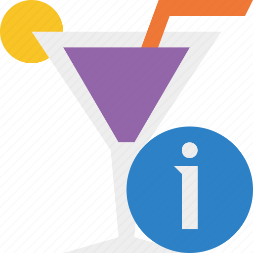 Alcohol, beverage, cocktail, drink, glass, information, vacation icon - Download on Iconfinder