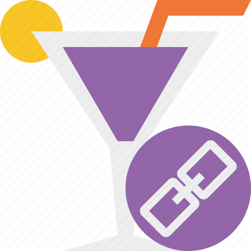 Alcohol, beverage, cocktail, drink, glass, link, vacation icon - Download on Iconfinder