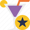 alcohol, beverage, cocktail, drink, glass, star, vacation