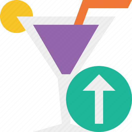 Alcohol, beverage, cocktail, drink, glass, upload, vacation icon - Download on Iconfinder